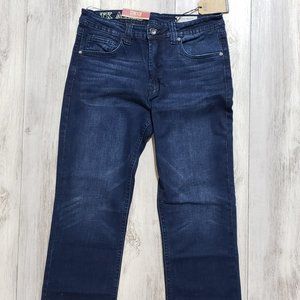 Axel Men's Slim Bootcut Stretch Jeans 32 x 32 Blue